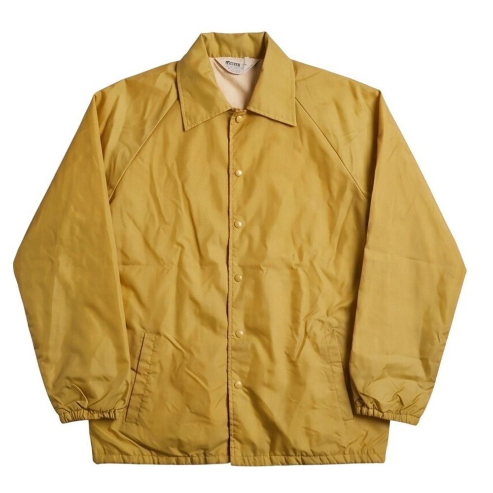 Vintage Montgomery Ward 42/44 70s Vintage Coaches Jacket Gold Snap Front Large